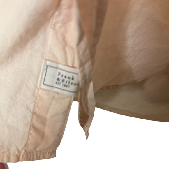 Frank & Eileen Womens Woven Button-Up Shirt S Peach100% Organic Cotton NWT Top - Picture 4 of 7